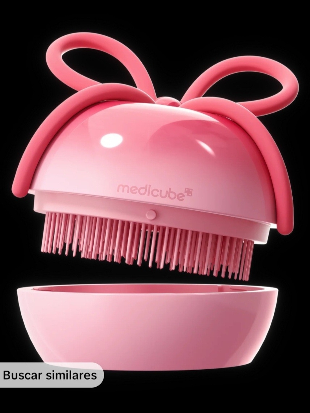 medicube Ribbon Cherry Hair Brush Pink